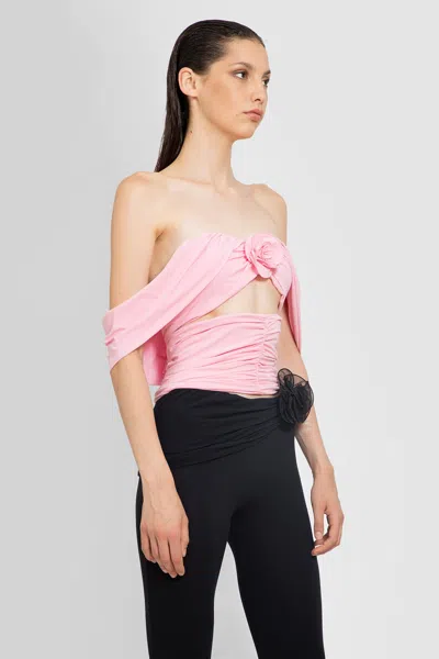 Shop Magda Butrym Woman Pink Tops