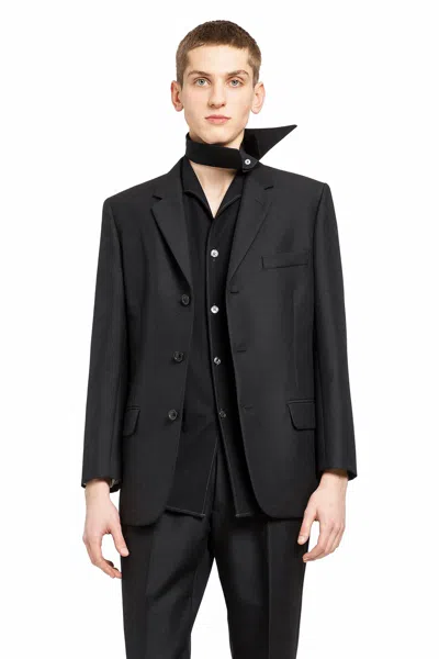 Shop Maison Margiela Man Black Blazers