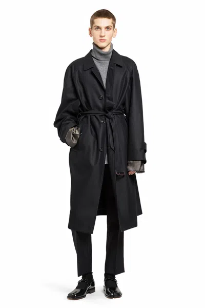 Shop Maison Margiela Man Black Coats