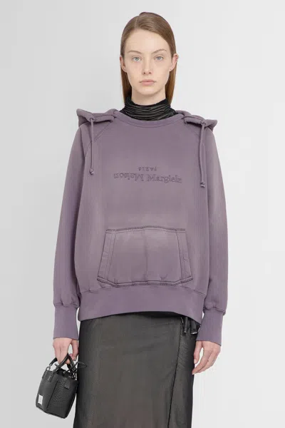 Shop Maison Margiela Woman Purple Sweatshirts