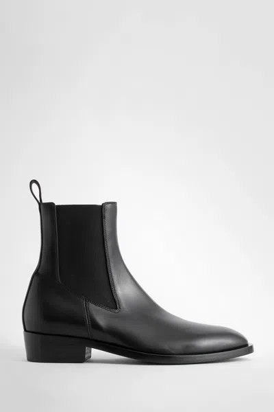 Mattia Capezzani Gaucho Leather Texan Boots In Black