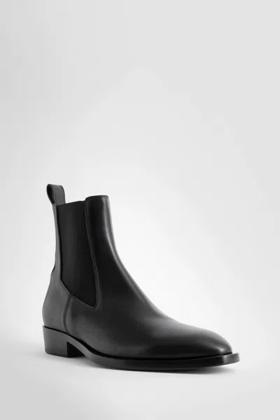 Mattia Capezzani Gaucho Leather Texan Boots In Black