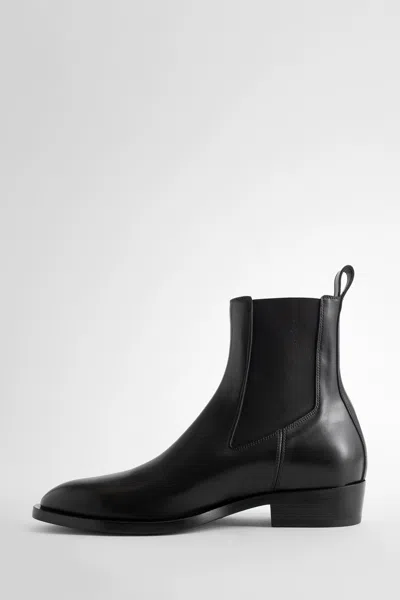 Mattia Capezzani Gaucho Leather Texan Boots In Black