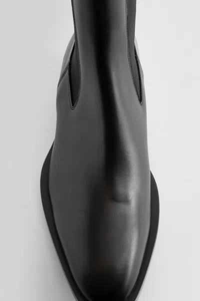 Mattia Capezzani Gaucho Leather Texan Boots In Black