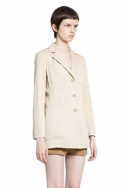 Shop Max Mara Woman Beige Blazers