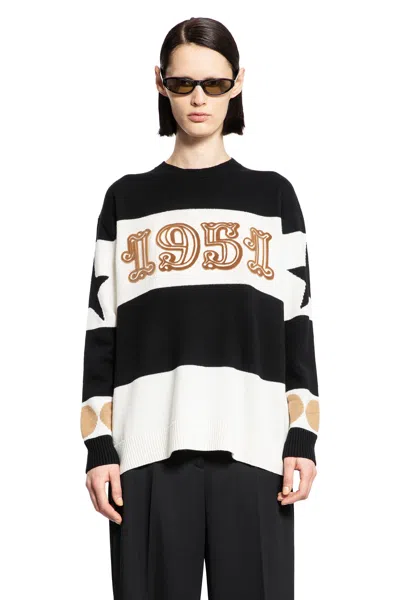 Shop Max Mara Woman Black&white Knitwear