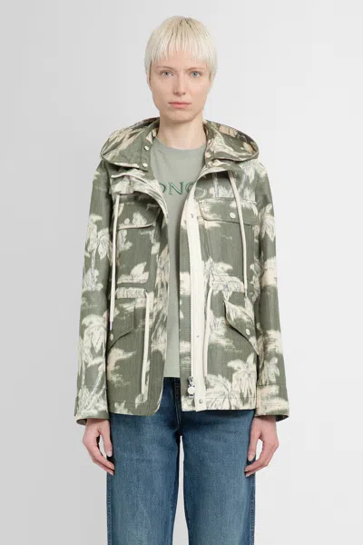 Shop Moncler Woman Green Jackets