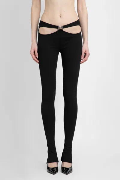 Shop Mugler Woman Black Trousers