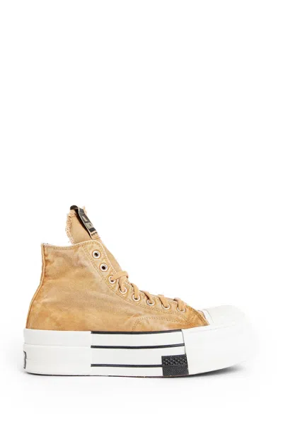 Shop Rick Owens Drkshdw Man Beige Sneakers