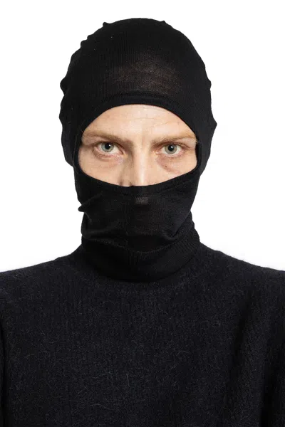 Rick Owens Man Black Hats In Black