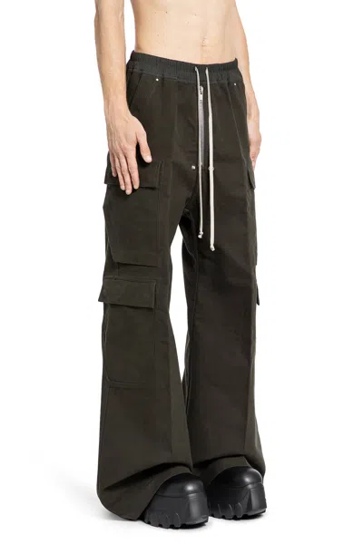 Shop Rick Owens Man Green Trousers