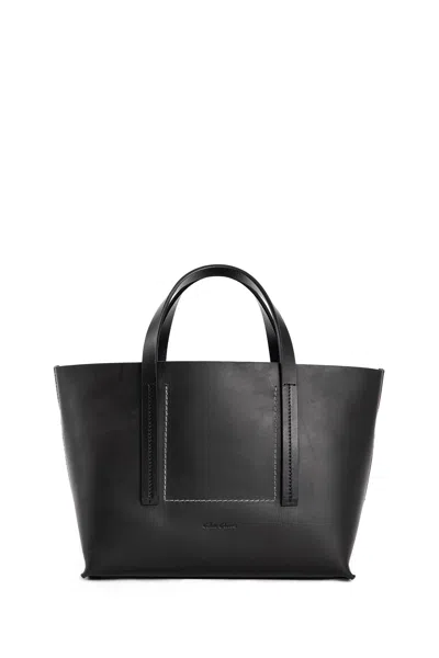 Rick Owens Black Mini Shopper Tote In Black