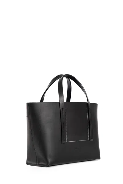 Rick Owens Black Mini Shopper Tote In Black