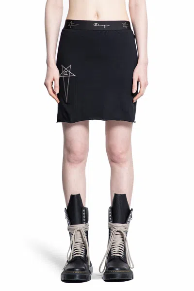 Shop Rick Owens Woman Black Skirts