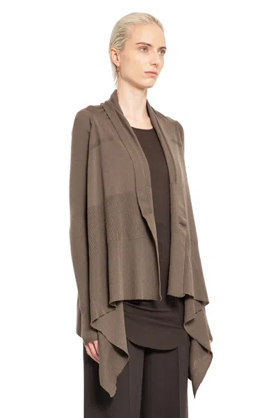Rick Owens Cardigan In Grey