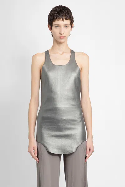 Shop Rick Owens Woman Silver Tops