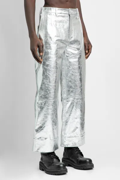 SIMONE ROCHA MAN SILVER TROUSERS 