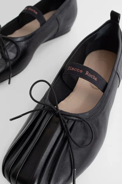 Shop Simone Rocha Woman Black Flats