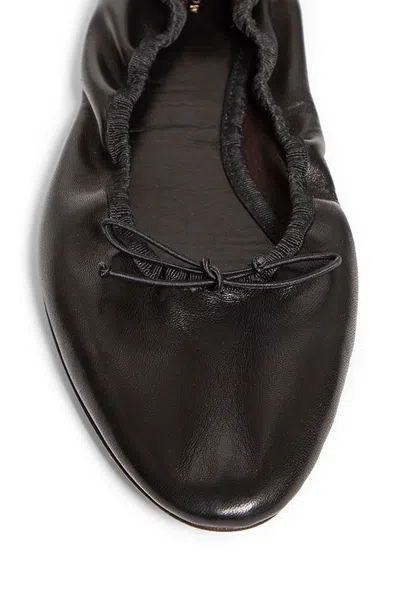 The Row Awar Leather Ballet Flats In Black