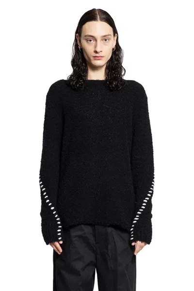 Shop Thom Krom Man Black&white Knitwear