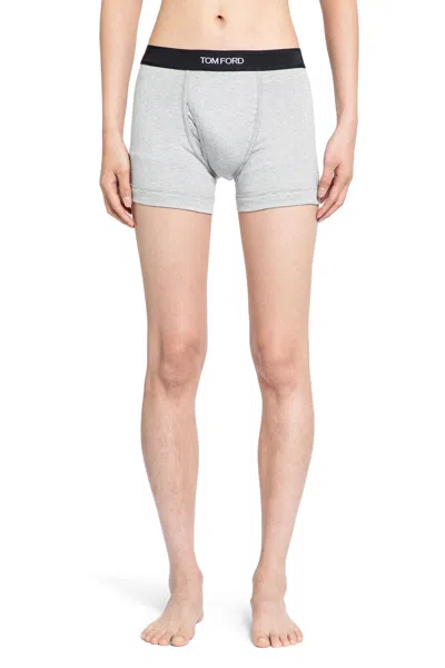 Tom Ford Elastic Logo Waist Boxer Shorts In Blue
