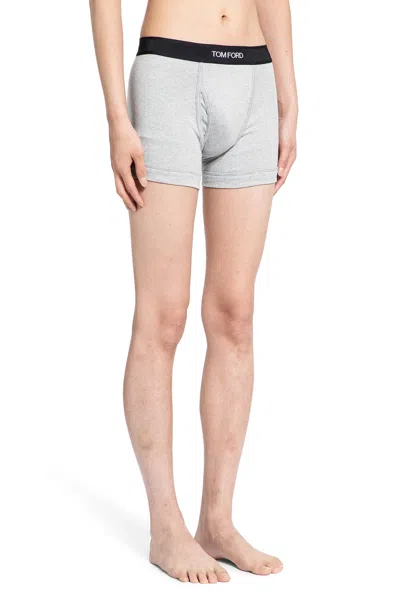 Tom Ford Elastic Logo Waist Boxer Shorts In Blue