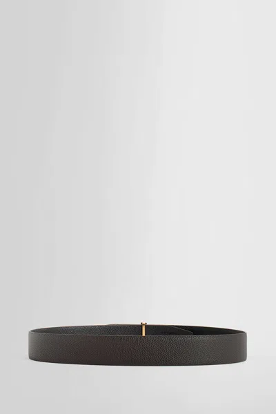 Tom Ford Double-sided T-shaped Icon Belt In Black