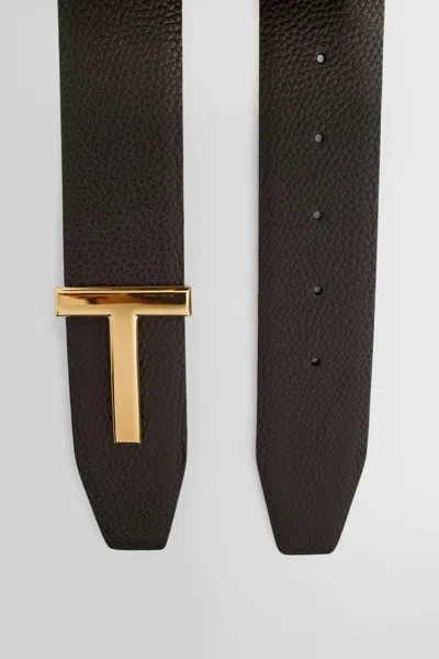 Tom Ford Double-sided T-shaped Icon Belt In Black