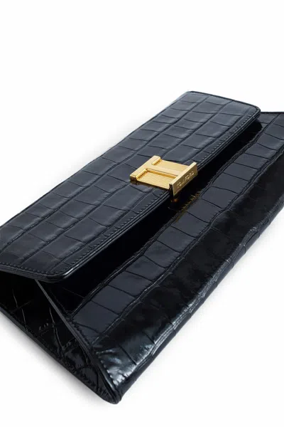 Shop Tom Ford Woman Black Clutches & Pouches