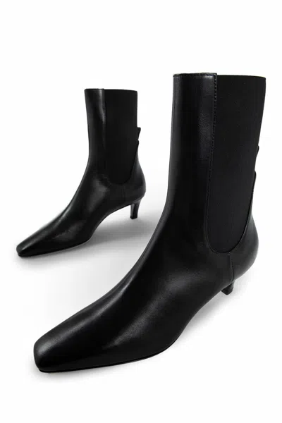 Totême Toteme Women The Mid Heel Boot Leather Boots In Black