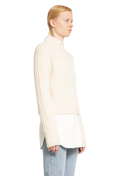 Totême Off-white Wrapped Turtleneck In White