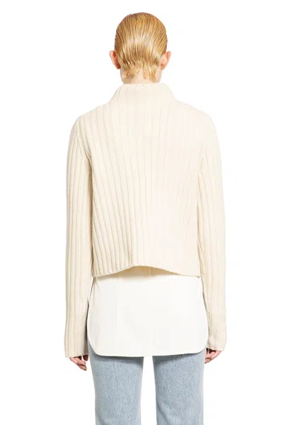 Totême Off-white Wrapped Turtleneck In White