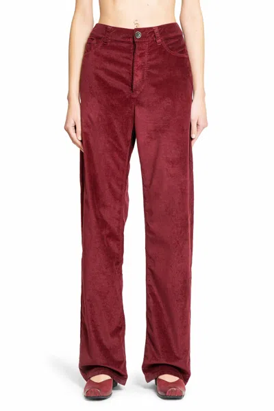 Shop Uma Wang Woman Red Trousers