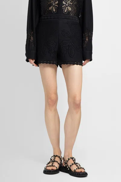 Shop Valentino Woman Black Shorts