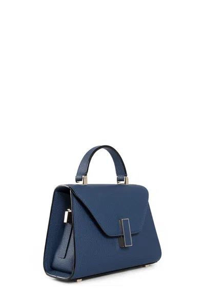 Valextra Iside Micro Leather Handbag In Blue
