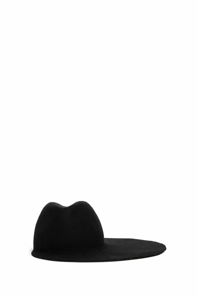 Shop Yohji Yamamoto Woman Black Hats