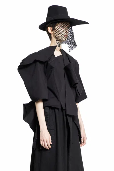 Yohji Yamamoto Woman Black Jackets In Black
