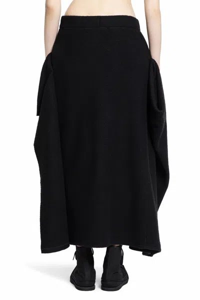 Shop Yohji Yamamoto Woman Black Skirts