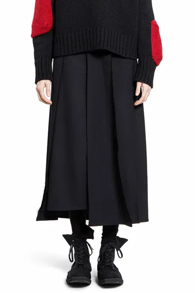 Shop Yohji Yamamoto Woman Black Skirts