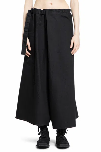 Yohji Yamamoto Woman Black Trousers In Black