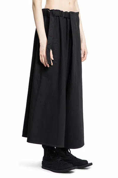 Yohji Yamamoto Woman Black Trousers In Black