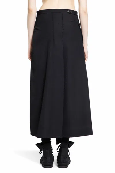 Shop Yohji Yamamoto Woman Black Skirts