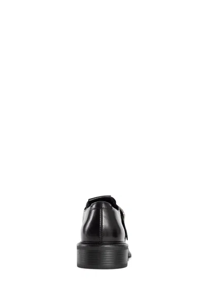 Miu Miu Leather Brogue Shoes In Black