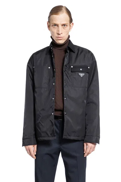 Shop Prada Man Black Jackets