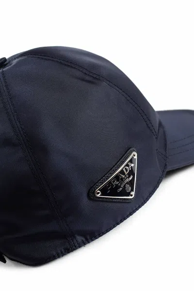 Shop Prada Man Blue Hats