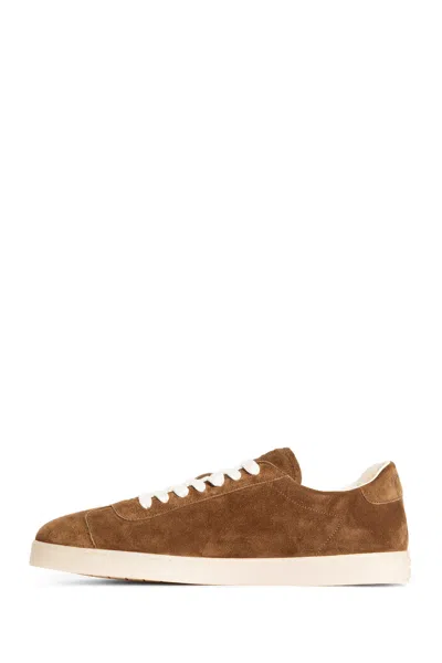 Shop Prada Man Brown Sneakers