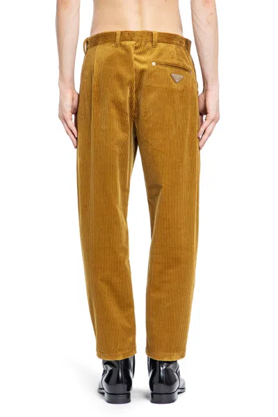 Shop Prada Man Yellow Trousers