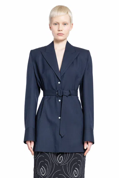 Shop Prada Woman Blue Blazers