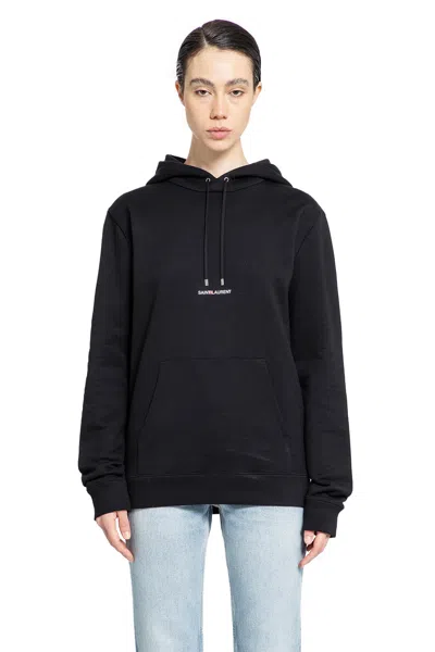 Shop Saint Laurent Woman Black Sweatshirts