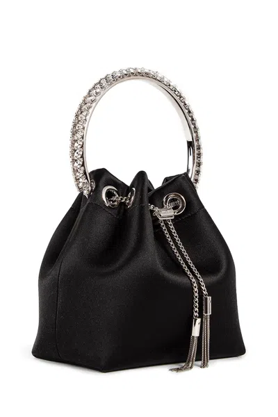 Shop Jimmy Choo Woman Black Top Handle Bags